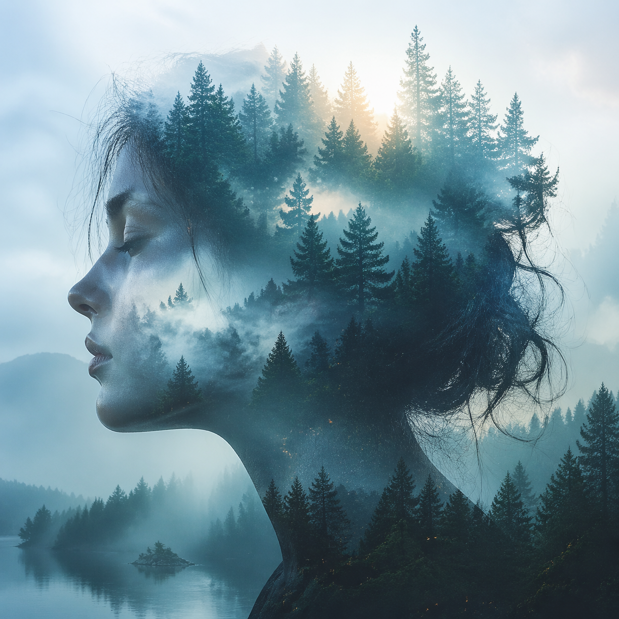 Double Exposure Portrait