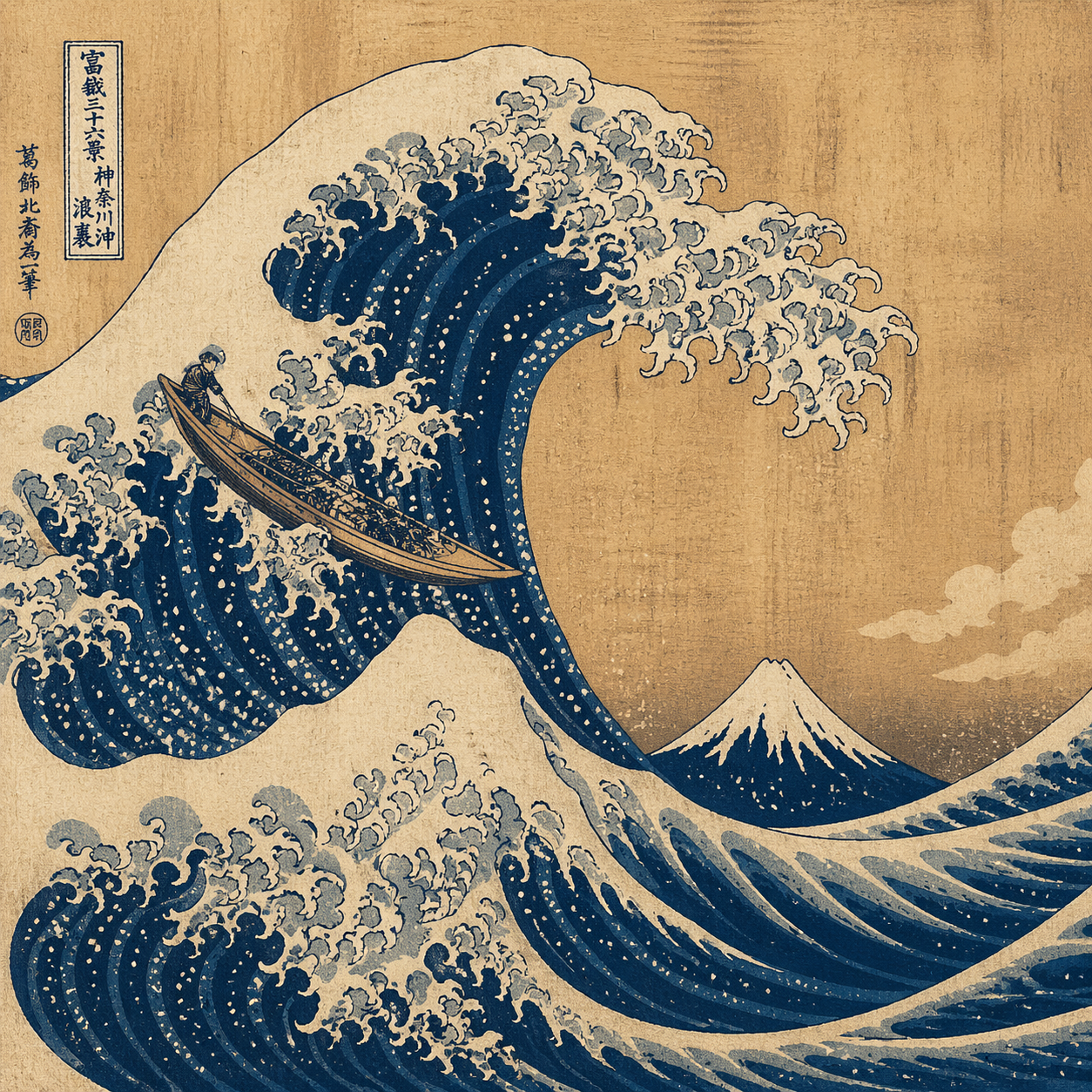 Japanese Ukiyo-e Wave