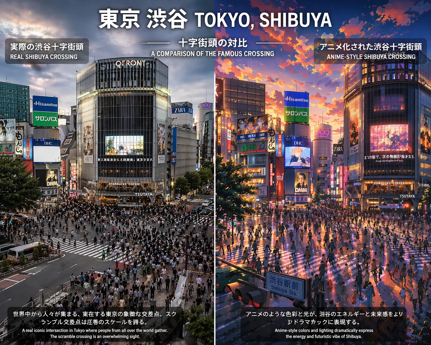 Shibuya anime comparison